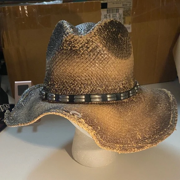 Peter Grimm Distressed Brown Bret Cowboy Hat - Picture 1 of 5